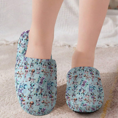 6 Alien Designs Flannel Children's Cotton Slippers