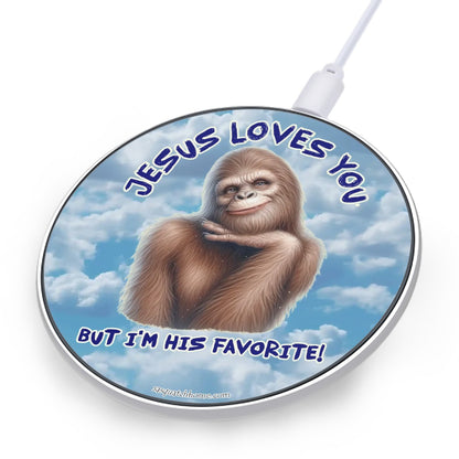 "Jesus Loves You..." Wireless Charger, Bigfoot, Sasquatch