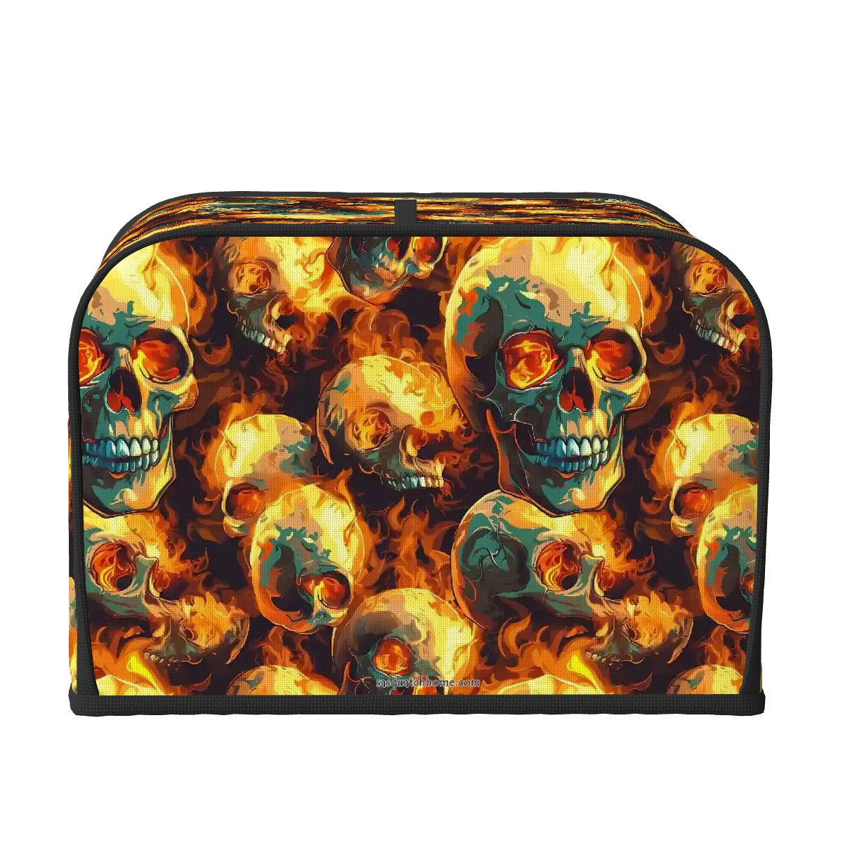 Flaming Skulls, 4 Slice Toaster Cover