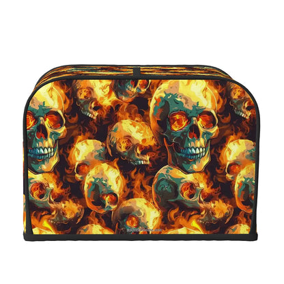 Flaming Skulls, 4 Slice Toaster Cover