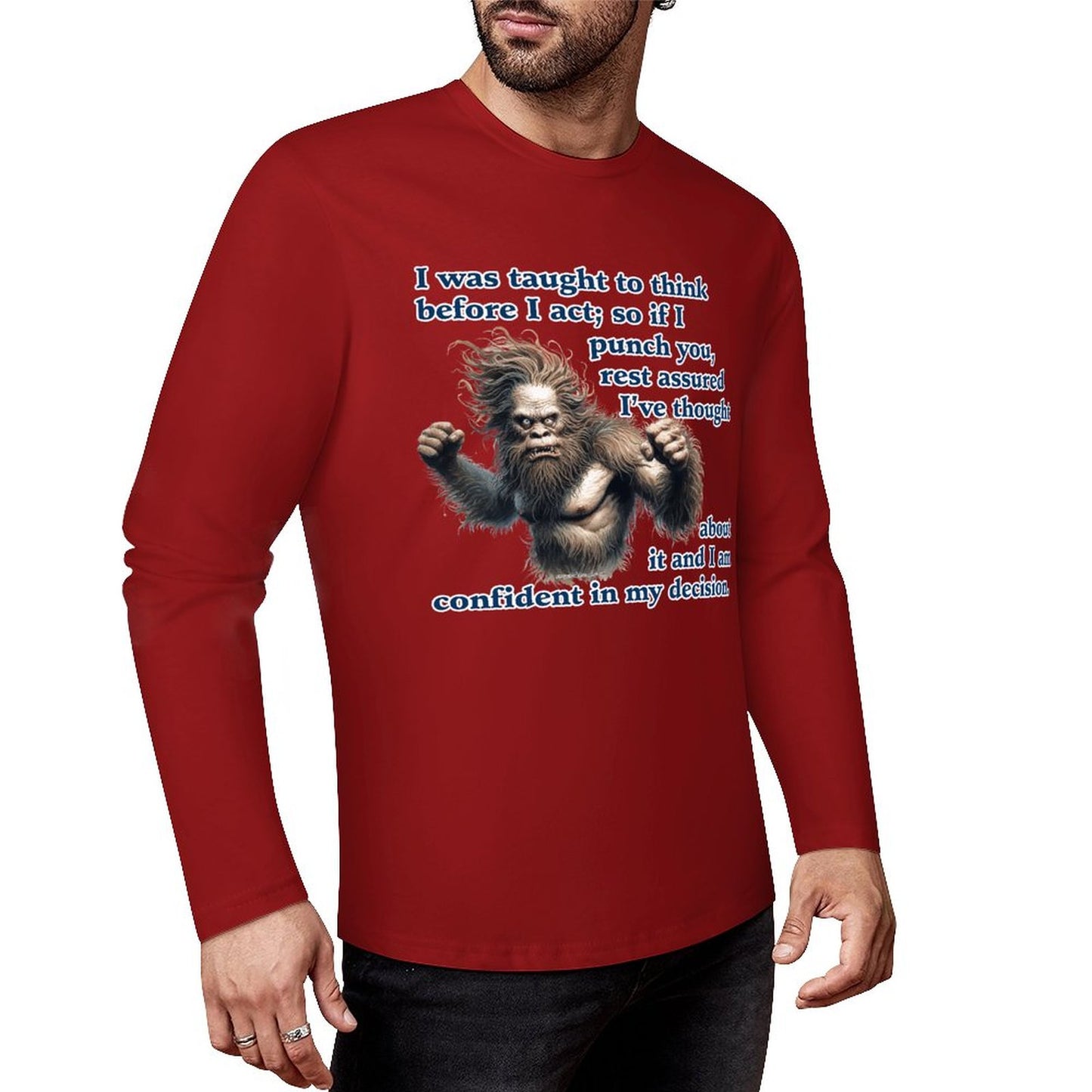 Bigfoot - Sasquatch Cotton Unisex Long Sleeve T-shirt