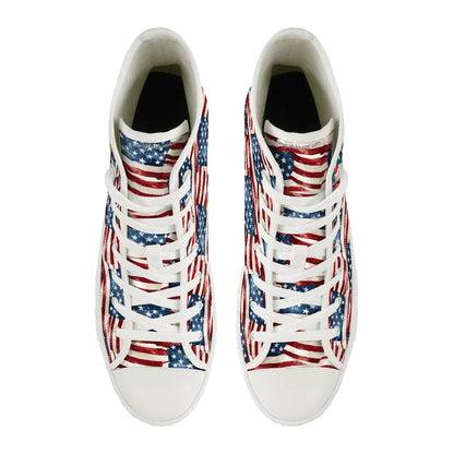 Patriot Eagles, Women's High Top Canvas Shoes