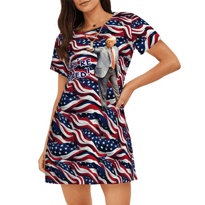 Donald Trump "You're Fired", Women’s Loose Fit Short Sleeve Night Gown