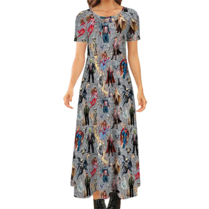 20 Donald Trump Designs,  Crew Neck Short Sleeve Maxi Dress