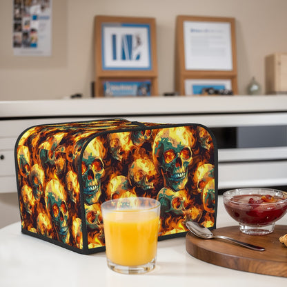 Flaming Skulls, 4 Slice Toaster Cover