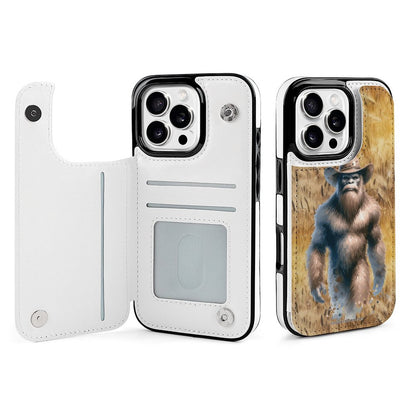 Cowboy Sasquatch / Bigfoot Cowboy, iPhone 16 Faux Leather Wallet Case