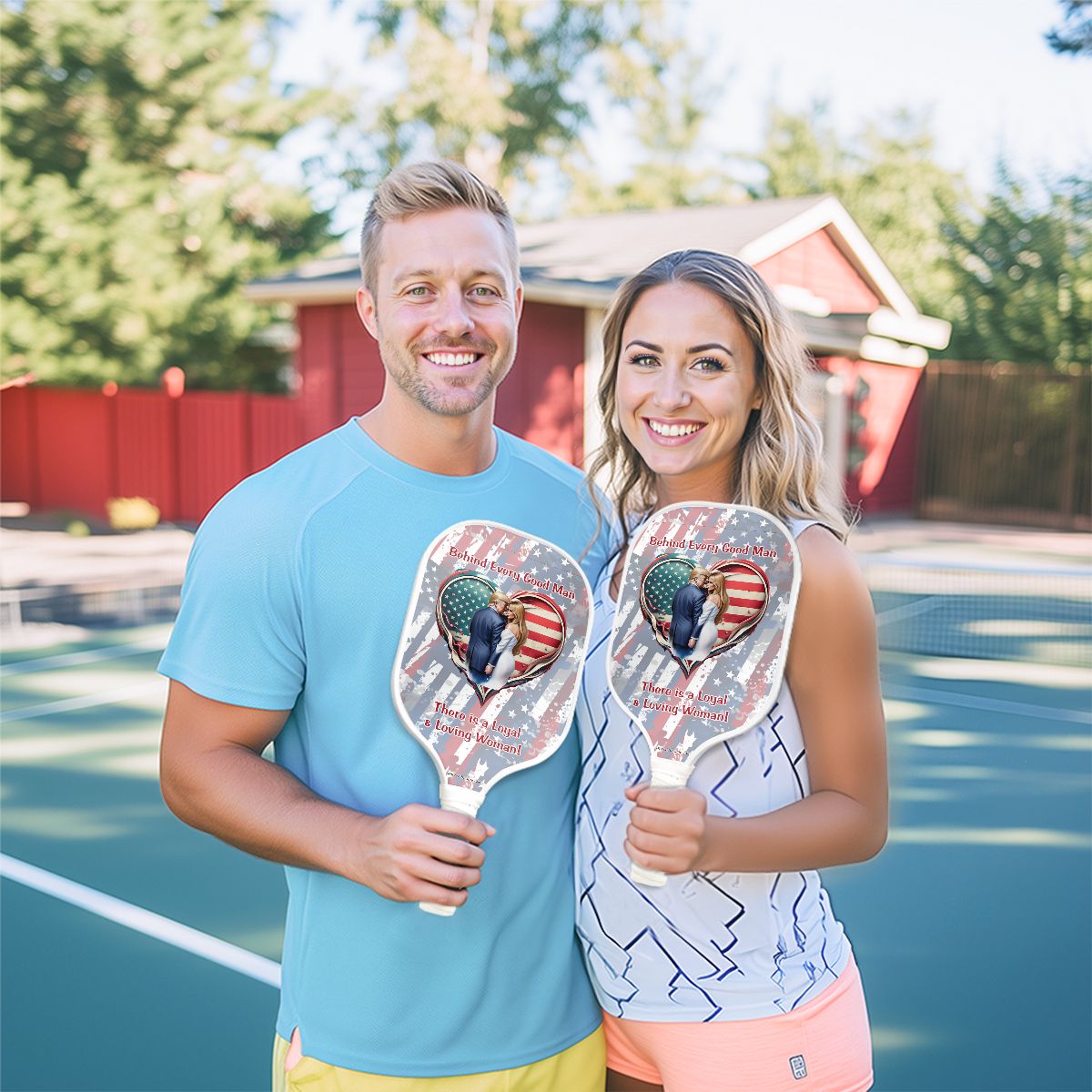 Donald & Melania Trump "Behind every goo man", Pickleball Paddle