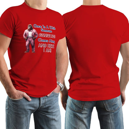 Sasquatch, Bigfoot "Once is a while...", Cotton Short Sleeve T-shirt