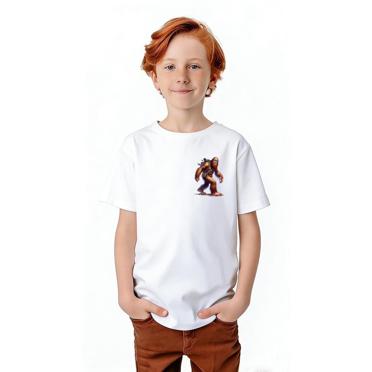 Bigfoot Sasquatch Designs, Kid’s Double Sided Gildan 5000B T Shirt