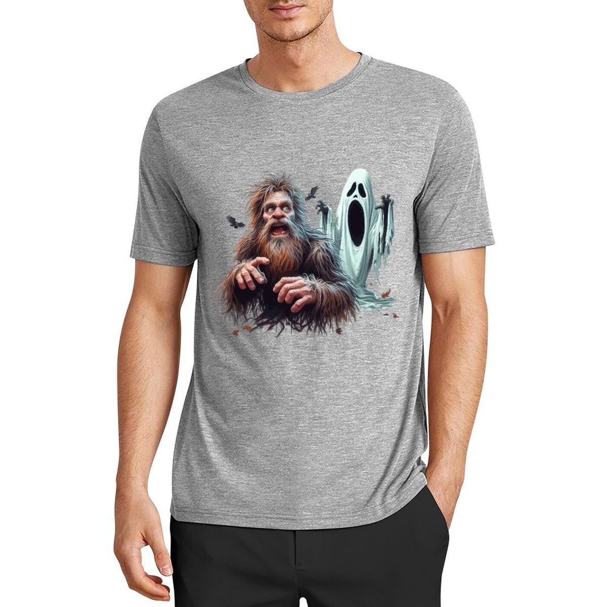 Bigfoot - Sasquatch Halloween Short Sleeve Cotton T-Shirt
