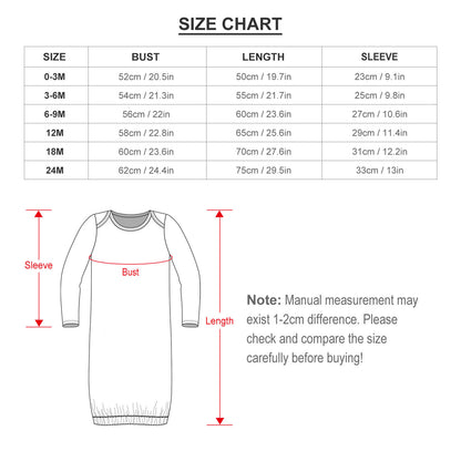 8 Patriotic Designs, Baby Long Sleeve Faux Cotton Sleeper Gown