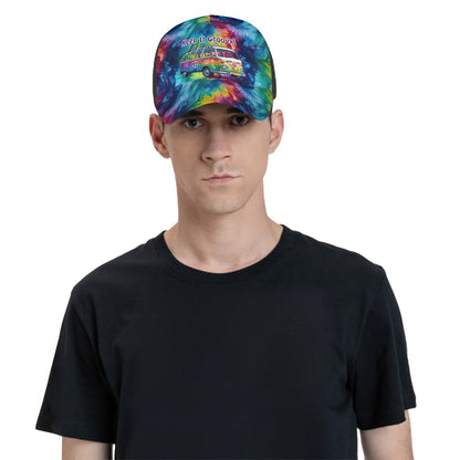 Hippie Bus "Keep it groovy", Baseball Cap, Hat, Polyester Twill