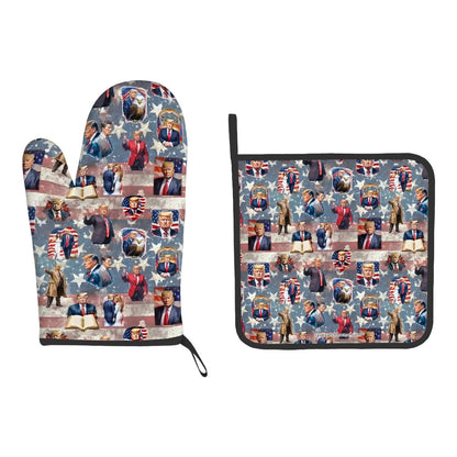 Donald Trump, MAGA 2-Piece Pot Holders And Oven Mitt Set