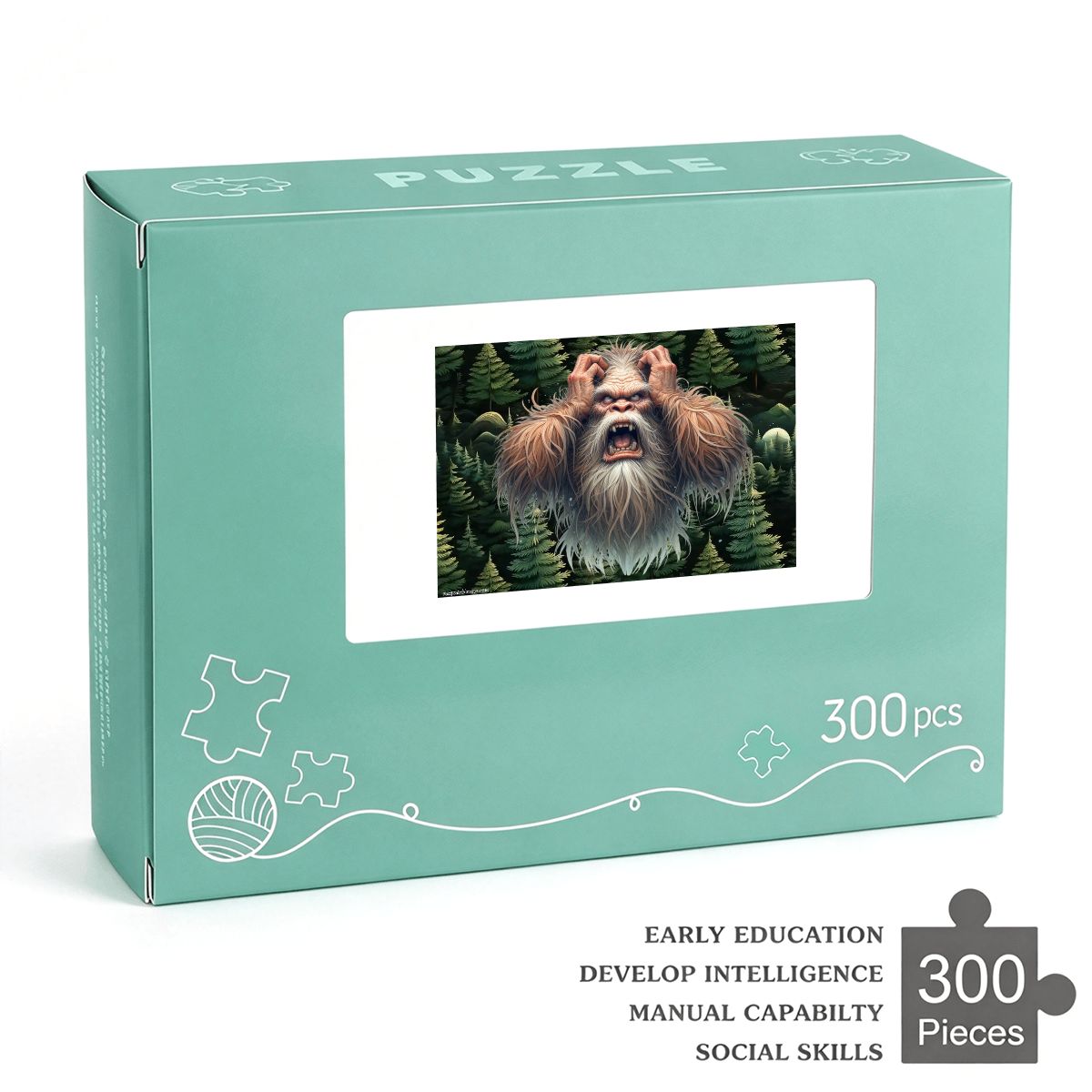 Crazy Sasquatch 300pcs Horizontal Wooden Jigsaw Puzzles