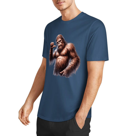 Bigfoot - Sasquatch Pointing at self Short Sleeve Cotton T-Shirt