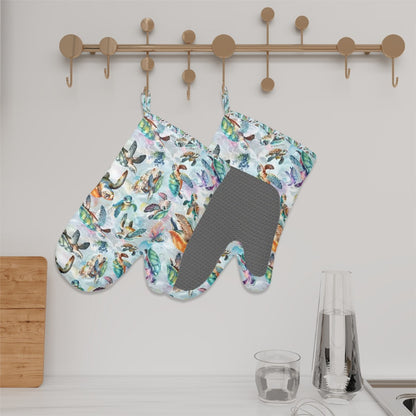 10 Animal Designs,  Heat Resistant Silicone Oven Mitts Set