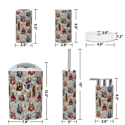 20 Sasquatch, Bigfoot Designs,  5 pc Bathroom Accessories Set