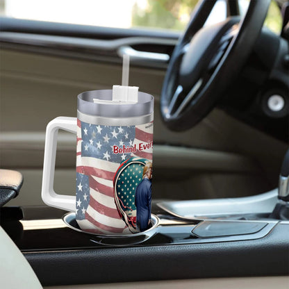 Trump "Love" Themed 40 oz Travel Coffee Mug with a Straw