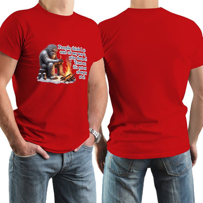 "People Say I go out of my way", Bigfooot, Sasquatch - Short Sleeve Tshirt Men