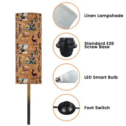 21 Bigfoot Sasquatch Designs, Floor Lamp Modern Standing Lamp (Made in USA)