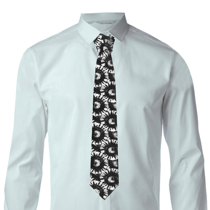 Black Tie Dye, Silky Polyester Dapper Neck Tie