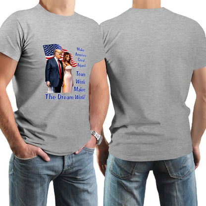 "Team Work makes the Dream work..", Donald Trump, Short Sleeve Cotton T-shirt