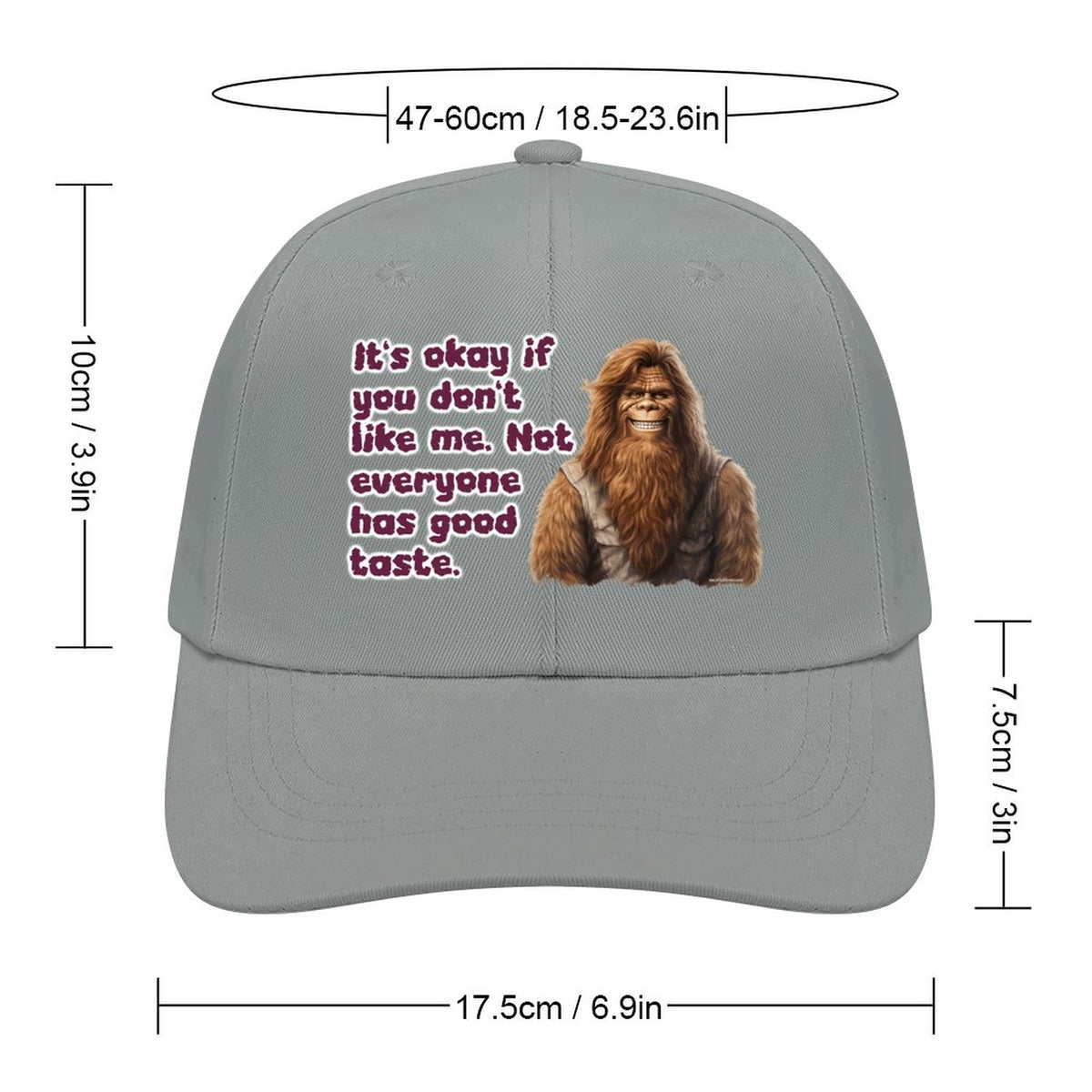 Bigfoot, Sasquatch "It's okay if..", Baseball Cap – 8 Colors