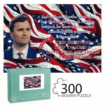 Charlie Kirk 300pcs Horizontal Wooden Jigsaw Puzzles
