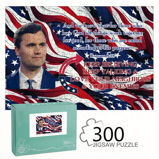 Charlie Kirk 300pcs Horizontal Wooden Jigsaw Puzzles