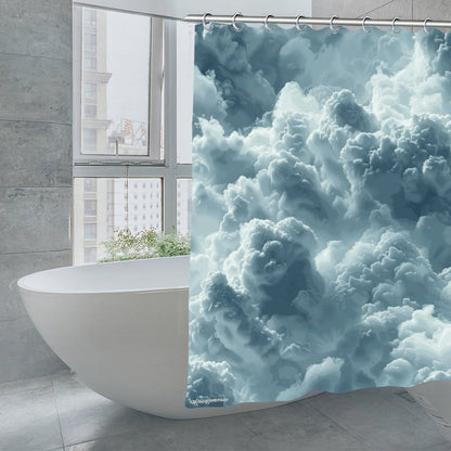 Cloudy Day Waterproof Polyester Shower Curtain