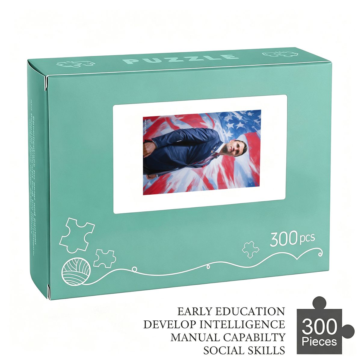 Charlie Kirk 300pcs Wooden Vertical Jigsaw Puzzle