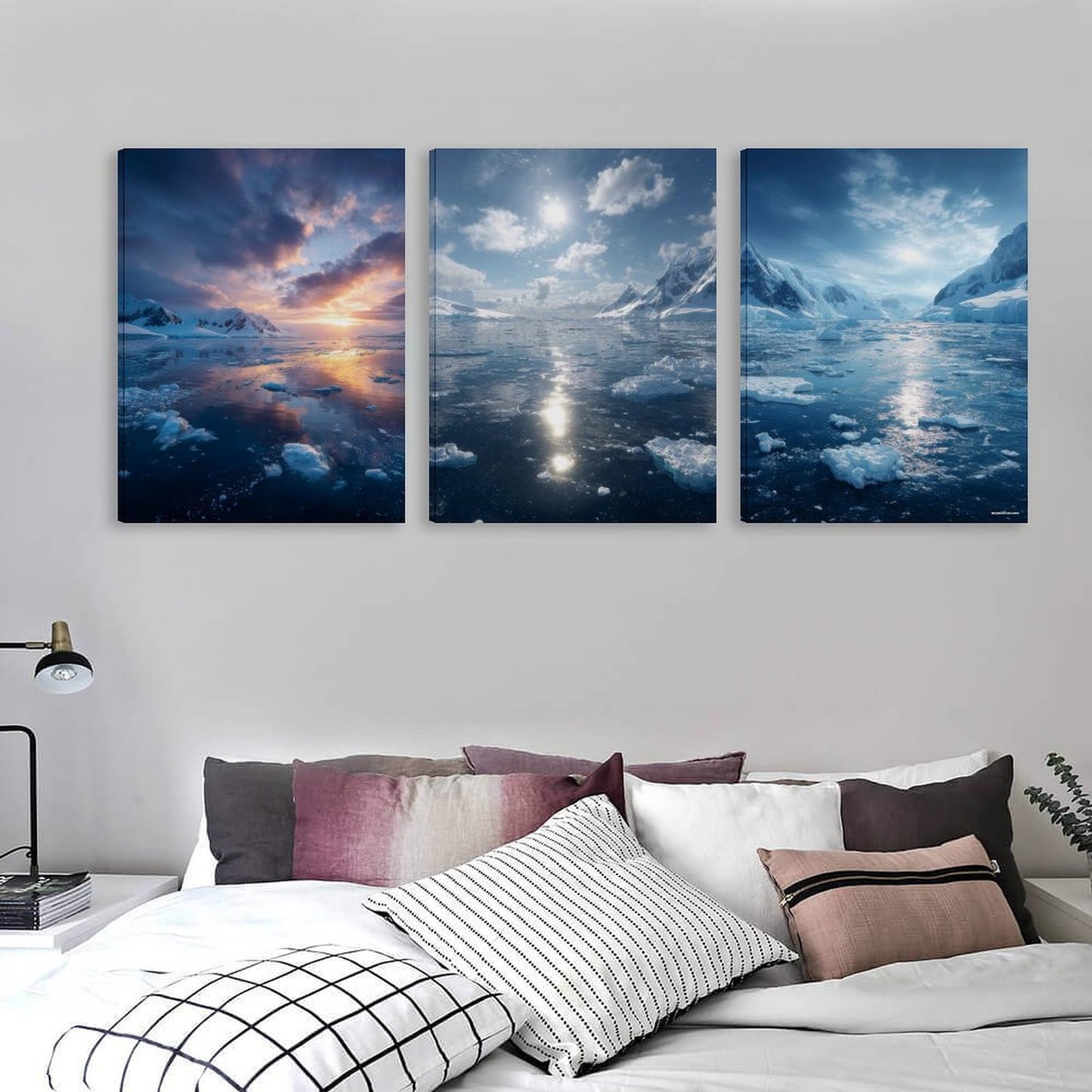 Arctic Beauty Canvas Wall Art - 12”x 16” or 18”x24” (x 3) - Made In USA