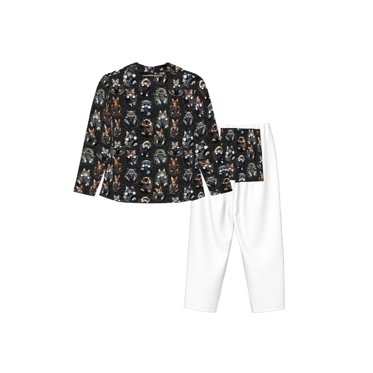 Kittens in Pockets, Women’s Long Sleeved Pajama Set