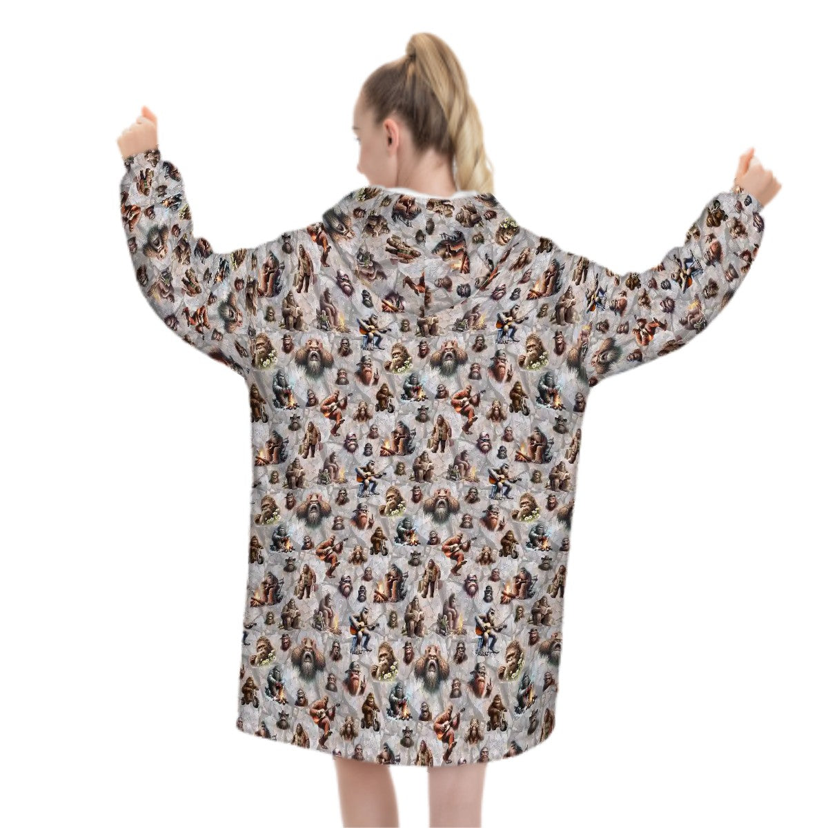 Adult Blanket Hoodie - Bigfoot, Sasquatch hoodie, hoodie