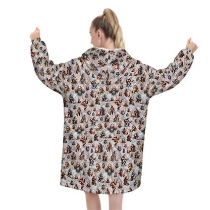 Adult Blanket Hoodie - Bigfoot, Sasquatch hoodie, hoodie