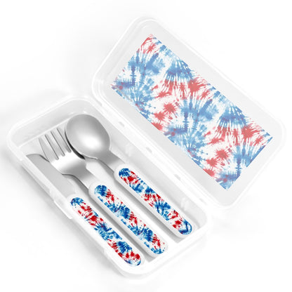 19 Tie-Dye Designs Kids Straight Handled Cutlery Set