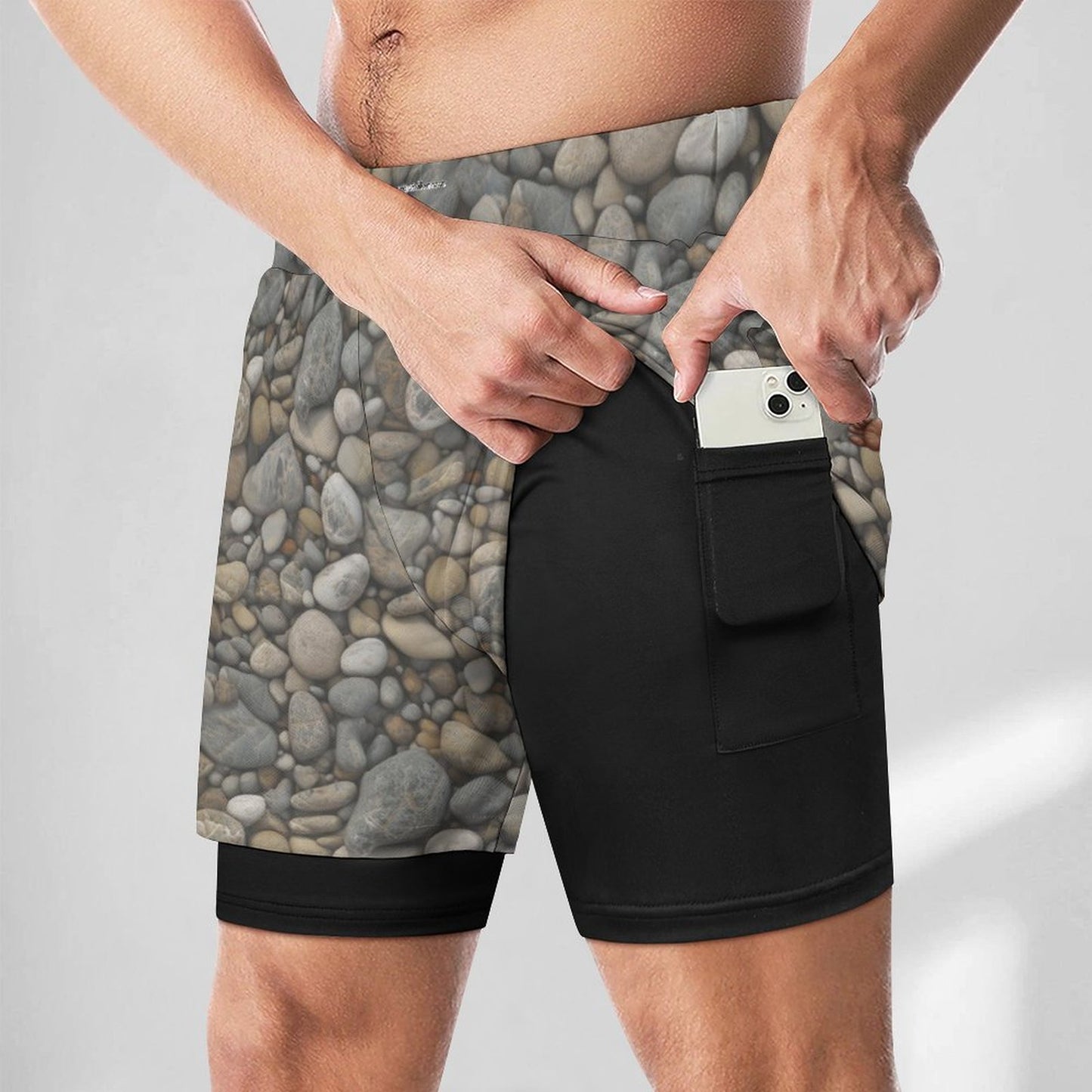 Sasquatch Kiss, Men Beach Shorts / Swim trunks with 4 Pockets