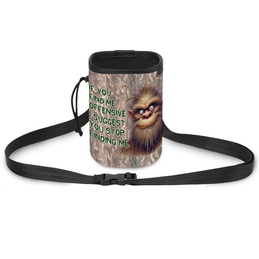 Bigfoot, Sasquatch, "If you find me offensive..." Pet Toy & Treat Pouch / Purse