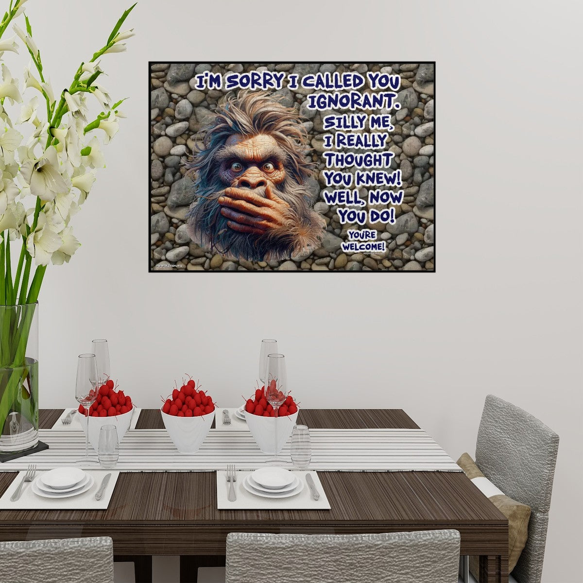 "Im sorry I called you Ignorant" 500 Piece Wooden Sasquatch Jigsaw Puzzle