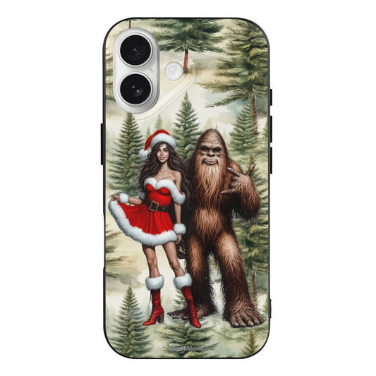 Sexy Sasquatch Santa, iPhone 17 TPU Black Phone Case