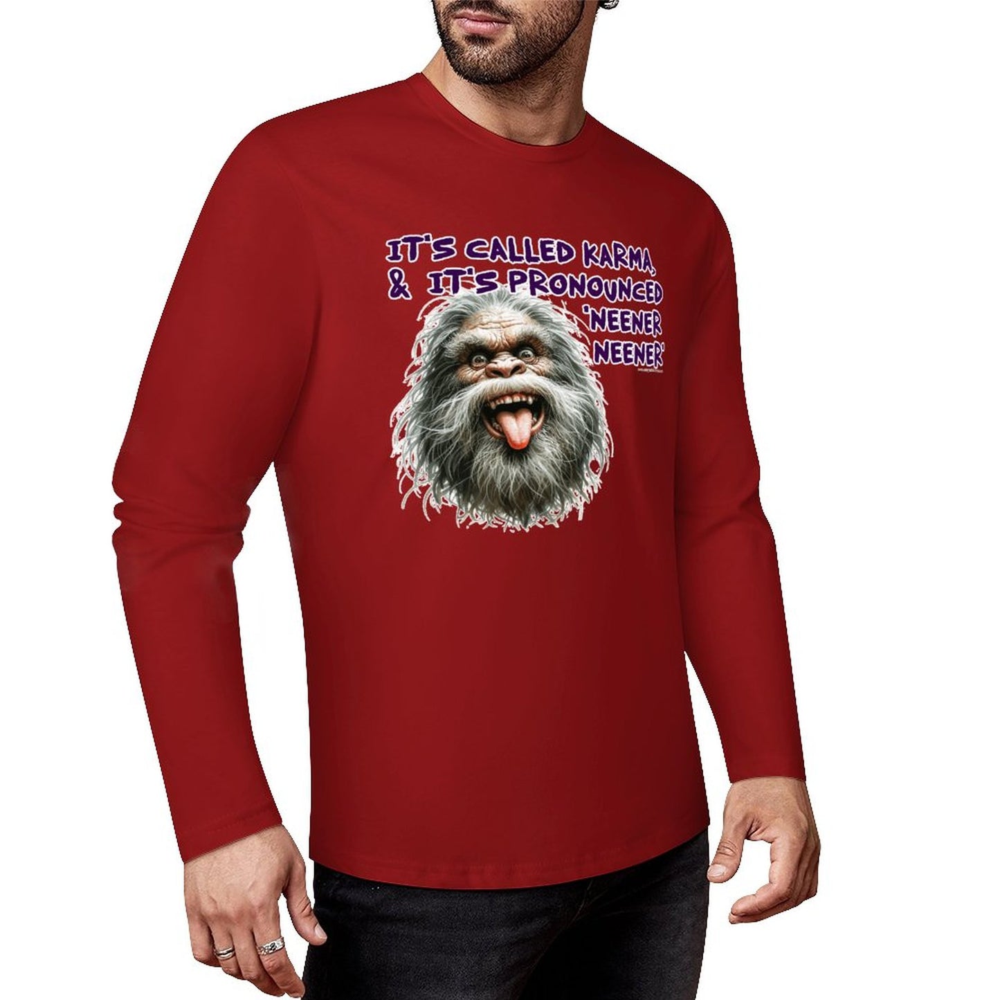Bigfoot - Sasquatch Cotton Unisex Long Sleeve T-shirt