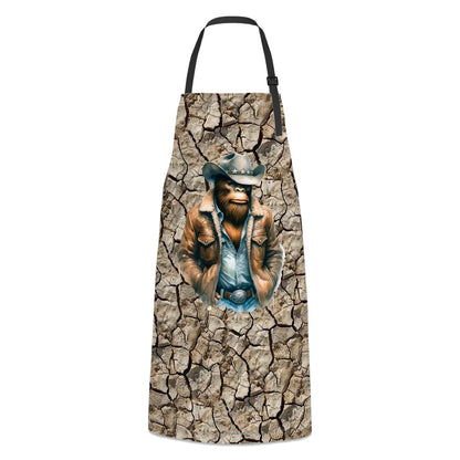 Cowboy Bigfoot, Sasquatch, Waterproof Apron with Pockets