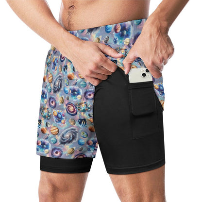 Awesome Designs Men Beach Shorts / Swim trunks with 4 Pockets