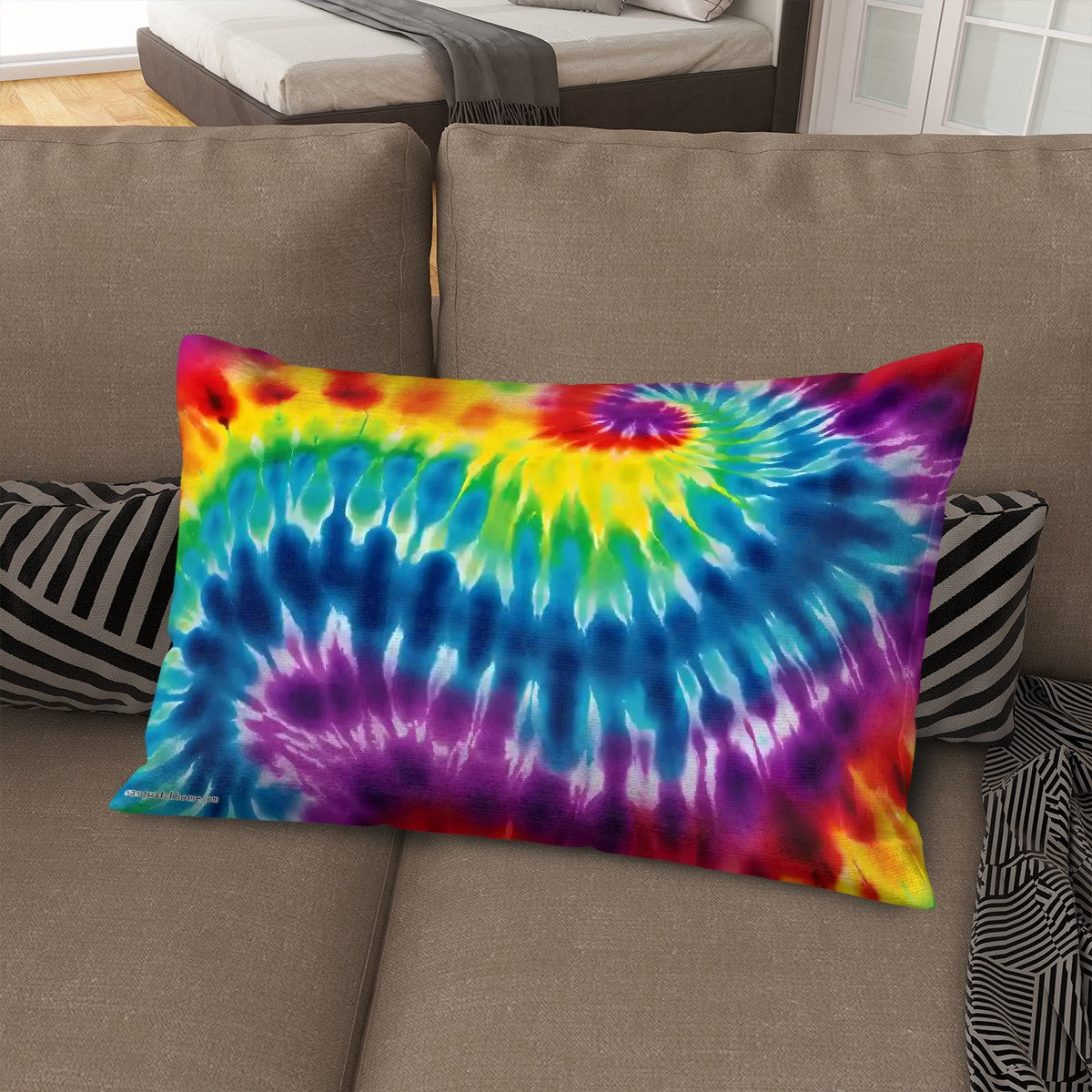 Tie-Dye Plush Throw Pillow Covers (Double-Sided Design & Multi-Size)