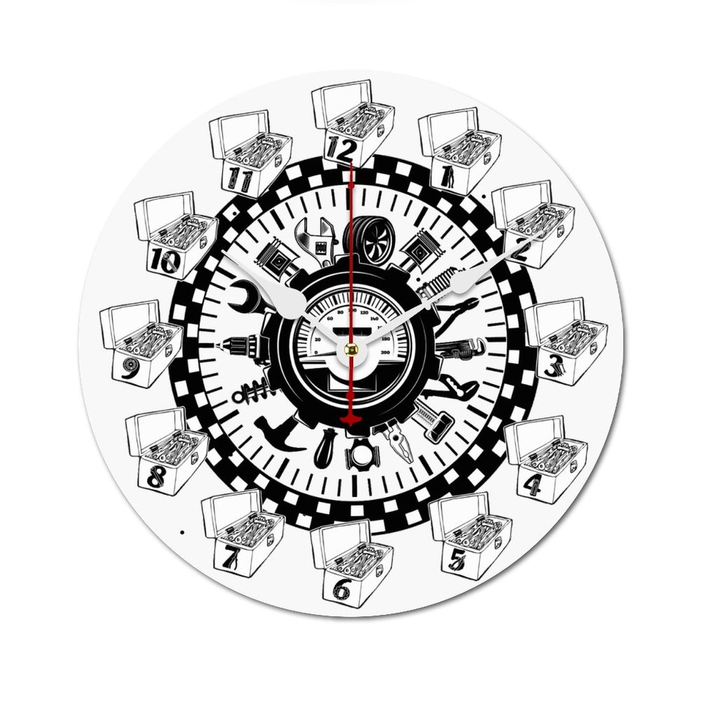 Mechanic's Wooden Wall Clock- Made in USA