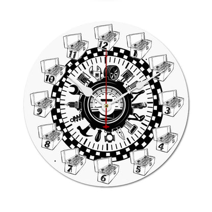 Mechanic's Wooden Wall Clock- Made in USA
