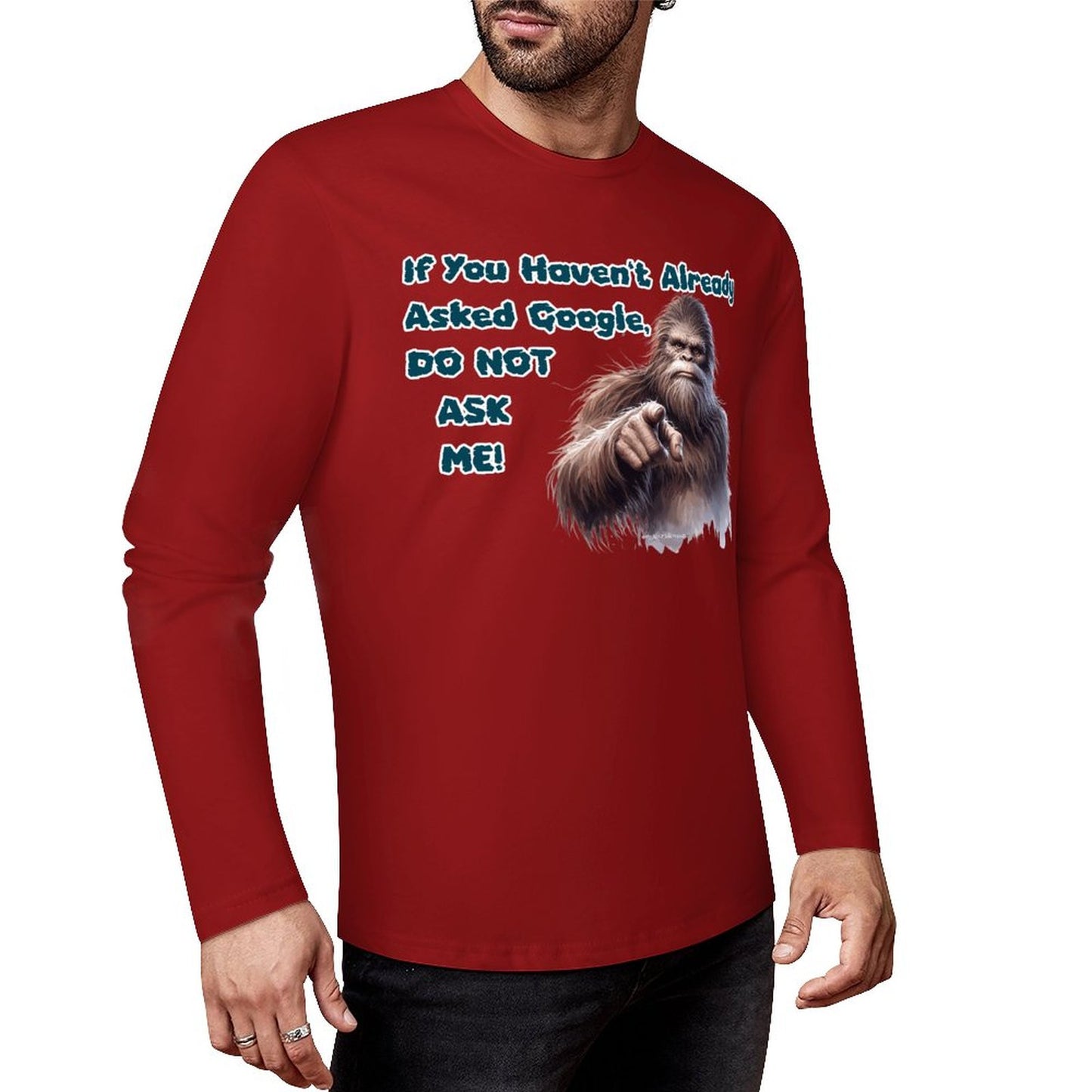 Bigfoot - Sasquatch Cotton Unisex Long Sleeve T-shirt
