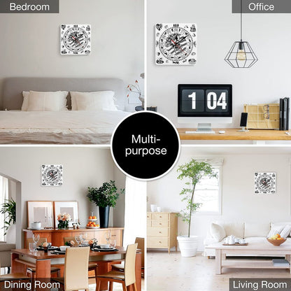 Horse Design Square Wall Clock- Made in USA