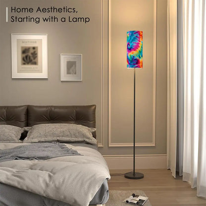 19 Tie Dye Designs, Floor Lamp Modern Standing Lamp (Made in USA)