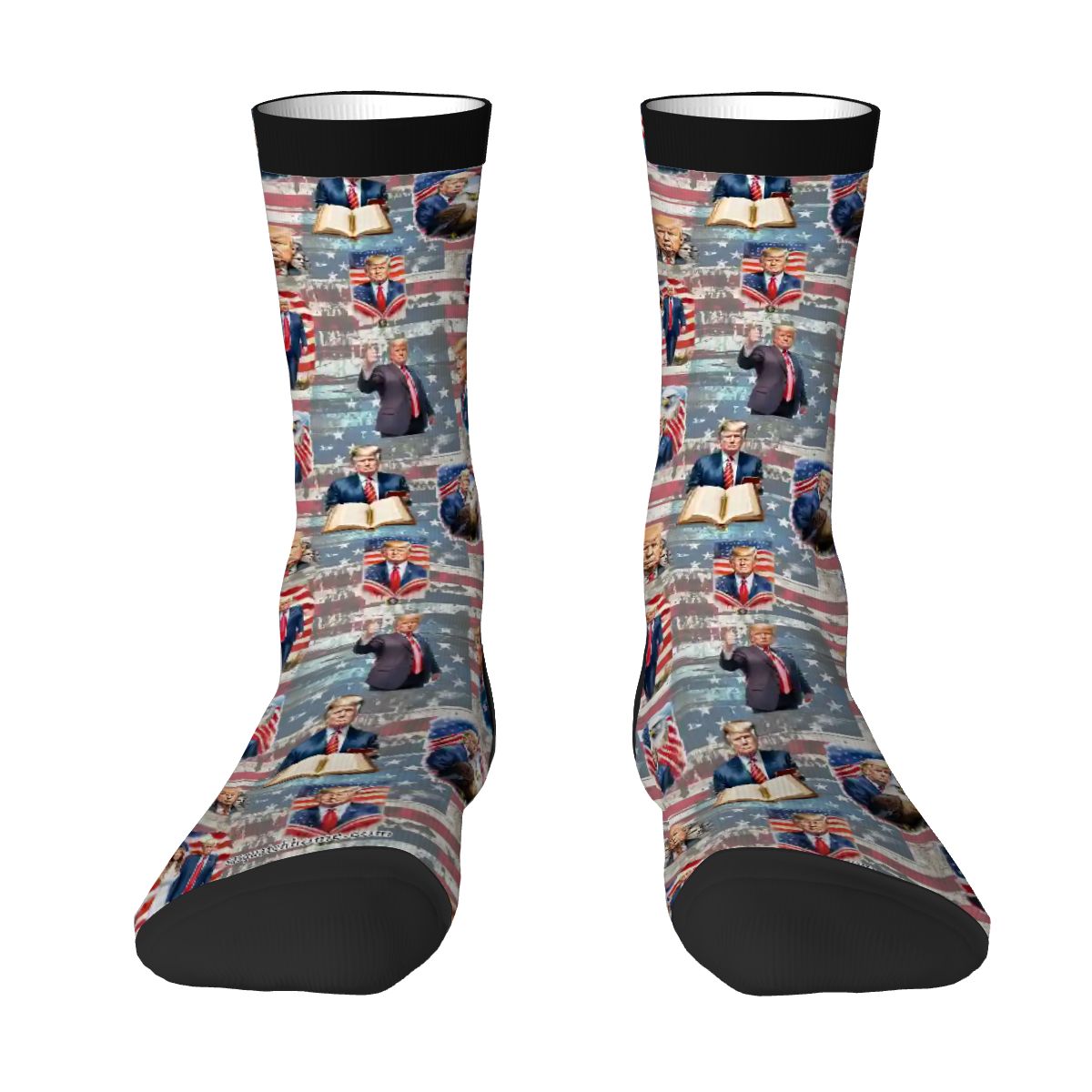 Donald Trump, MAGA, 19 Designs - Polyester Crew Socks, MAGA Socks, Patriotic Socks, Ankle Socks